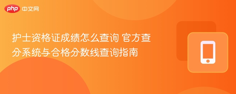 护士资格证成绩怎么查询 官方查分系统与合格分数线查询指南
