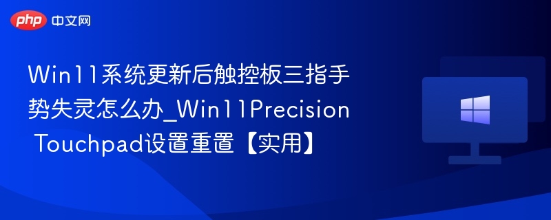 Win11触控板三指手势失效解决方法