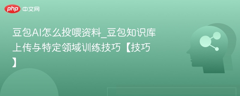 豆包AI怎么投喂资料_豆包知识库上传与特定领域训练技巧【技巧】