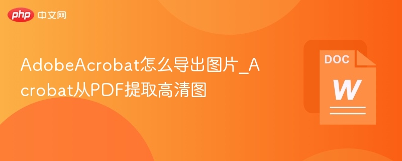 AdobeAcrobat导出图片教程