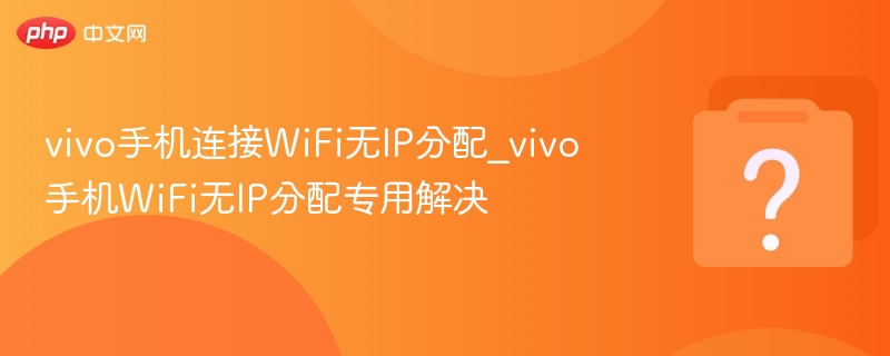 vivo手机WiFi无IP怎么解决