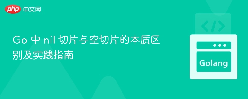Go 中 nil 切片与空切片的本质区别及实践指南