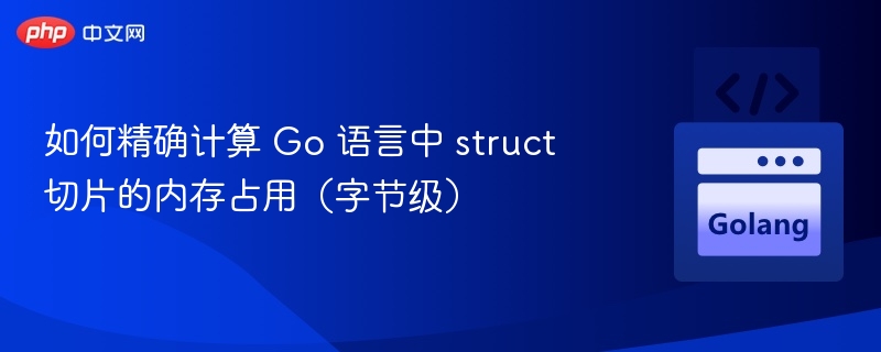 如何精确计算 Go 语言中 struct 切片的内存占用（字节级）