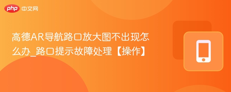 高德AR导航路口放大图不出现怎么办_路口提示故障处理【操作】