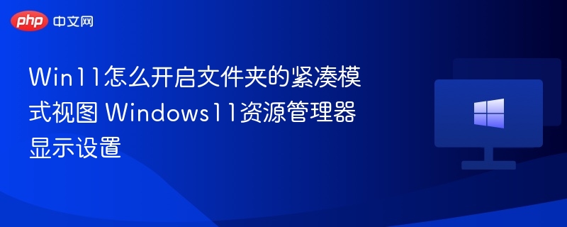 Win11文件夹紧凑视图怎么开