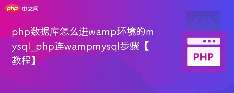 php数据库怎么进wamp环境的mysql_php连wampmysql步骤【教程】
