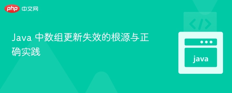 Java数组更新无效问题解析
