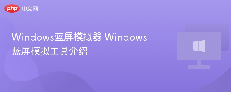 Windows蓝屏模拟器工具测评与推荐