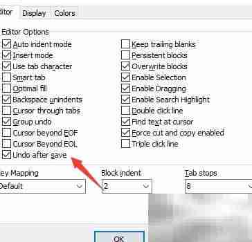 DzSoft PHP Editor保存后撤销关闭方法
