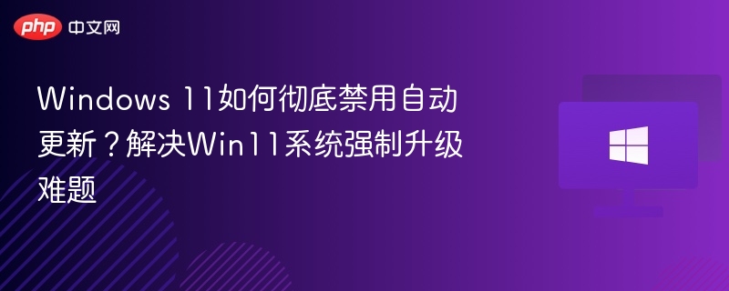 Win11关闭自动更新教程
