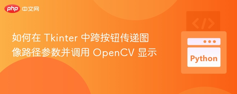 Tkinter传图路径，OpenCV显示教程