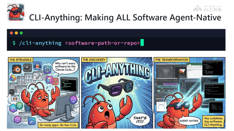 CLI-Anything：港大开源代码转AI工具