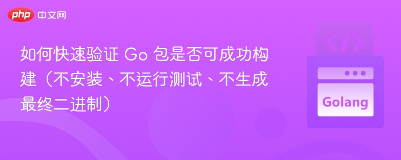 Go包快速验证方法分享