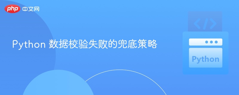 数据校验失败怎么处理更稳妥