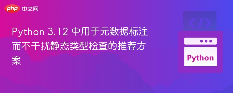 Python 3.12 中用于元数据标注而不干扰静态类型检查的推荐方案
