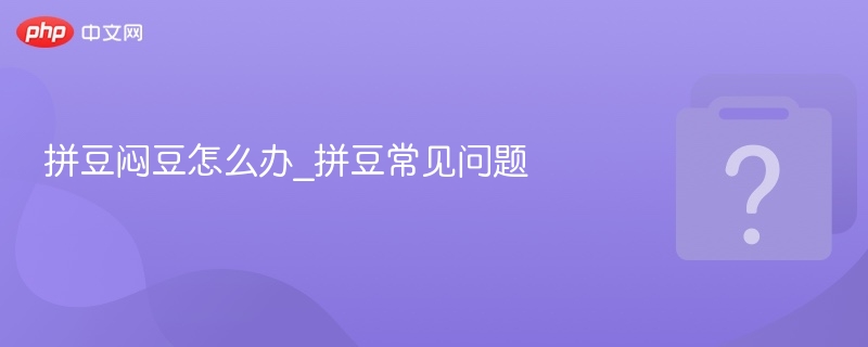 拼豆闷豆怎么办_拼豆常见问题