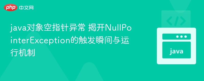 java对象空指针异常 揭开NullPointerException的触发瞬间与运行机制