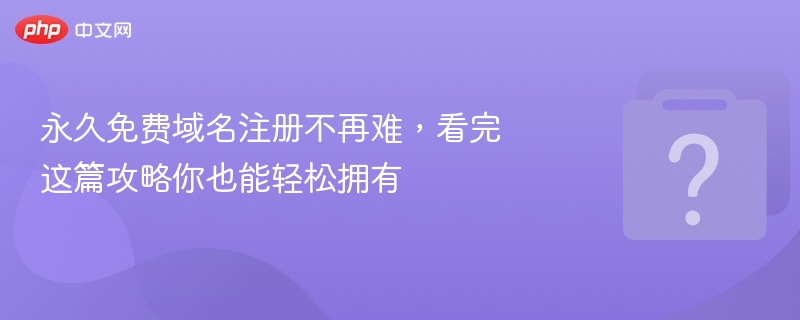 免费域名注册技巧，轻松获取永久域名