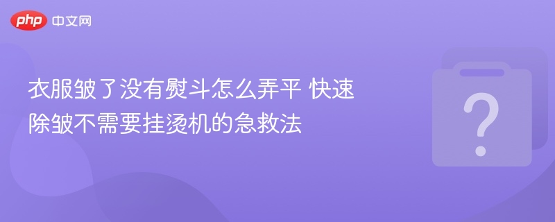 衣服皱了没有熨斗怎么弄平 快速除皱不需要挂烫机的急救法
