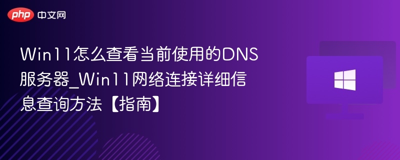 Win11如何查看DNS服务器方法