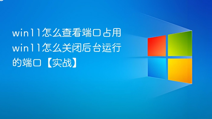 win11怎么查看端口占用 win11怎么关闭后台运行的端口【实战】