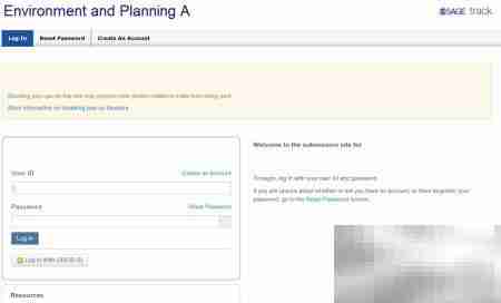 投稿Environment and Planning A指南