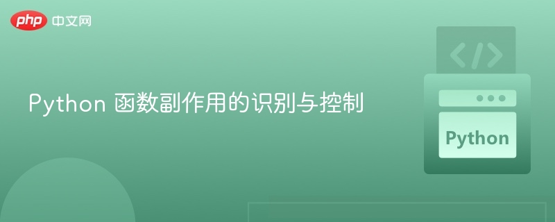 Python 函数副作用的识别与控制