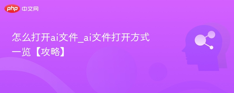 AI文件怎么打开？详细教程分享