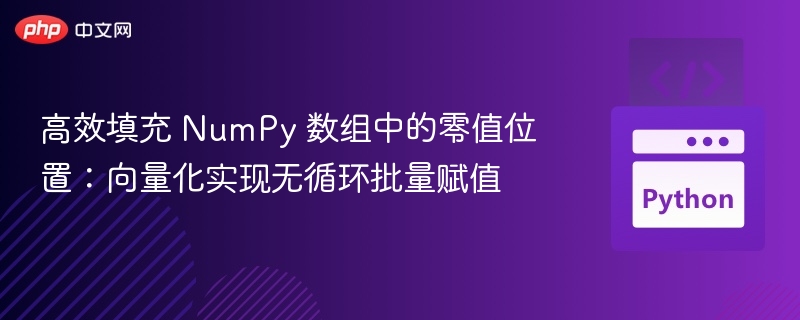 NumPy高效赋值技巧：零值位置填充方法