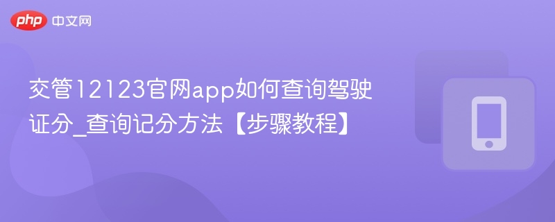 交管12123查驾驶证分步骤教学