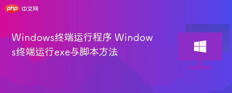 Windows终端运行exe和脚本方法