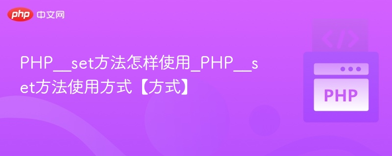 PHP__set方法使用教程