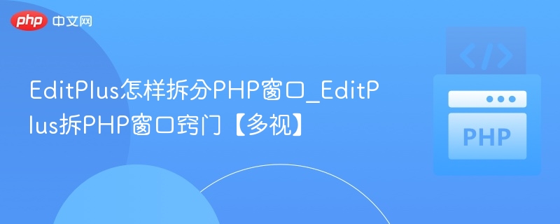 EditPlus怎样拆分PHP窗口_EditPlus拆PHP窗口窍门【多视】