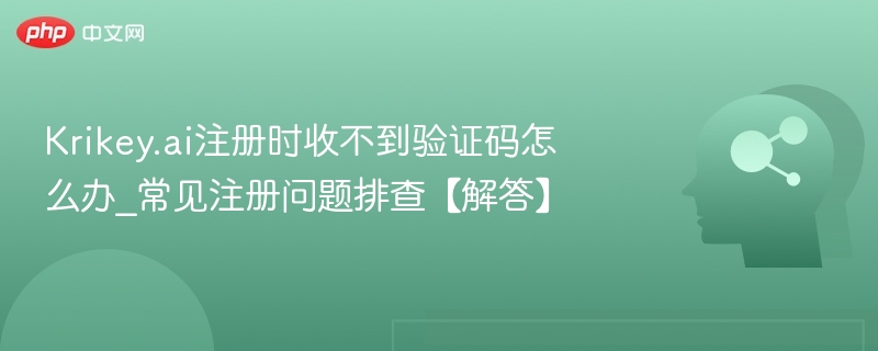 Krikey.ai注册时收不到验证码怎么办_常见注册问题排查【解答】