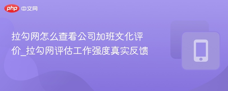 拉勾网查公司加班文化方法分享