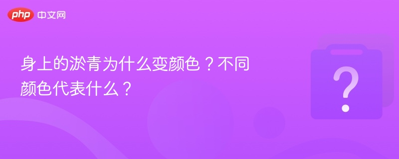 身上的淤青为什么变颜色？不同颜色代表什么？
