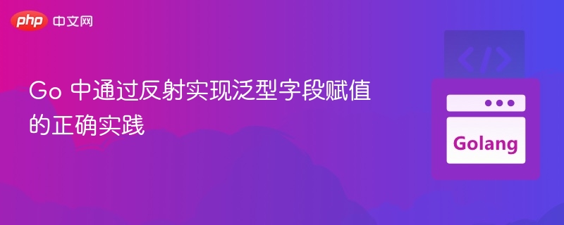 Go反射给泛型字段赋值方法详解