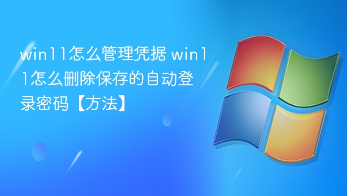 Win11凭据管理与密码删除教程