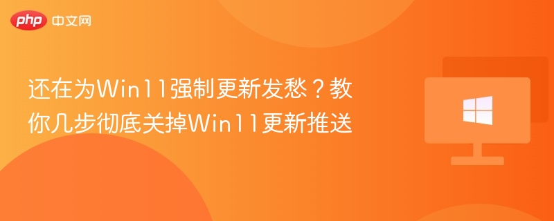 Win11强制更新关闭方法详解