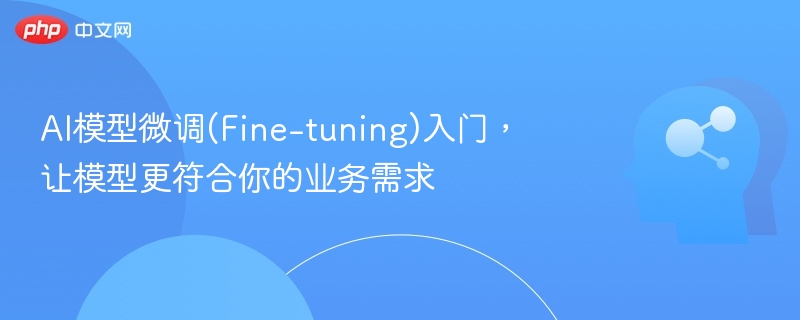 AI模型微调(Fine-tuning)入门，让模型更符合你的业务需求