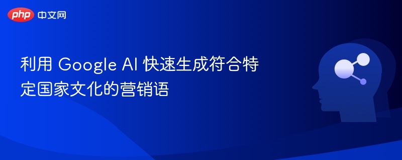 利用 Google AI 快速生成符合特定国家文化的营销语