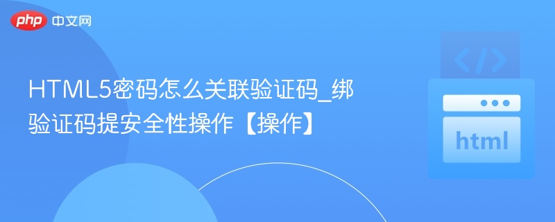 HTML5密码怎么关联验证码_绑验证码提安全性操作【操作】