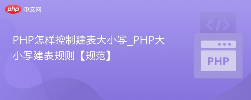 PHP建表命名规范与控制技巧