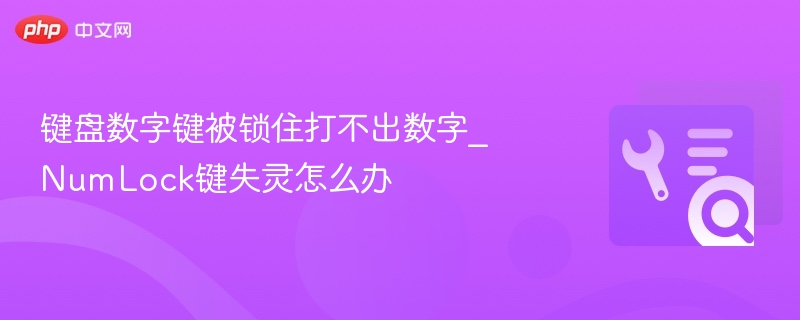 NumLock失灵如何解决？键盘数字键无法使用方法