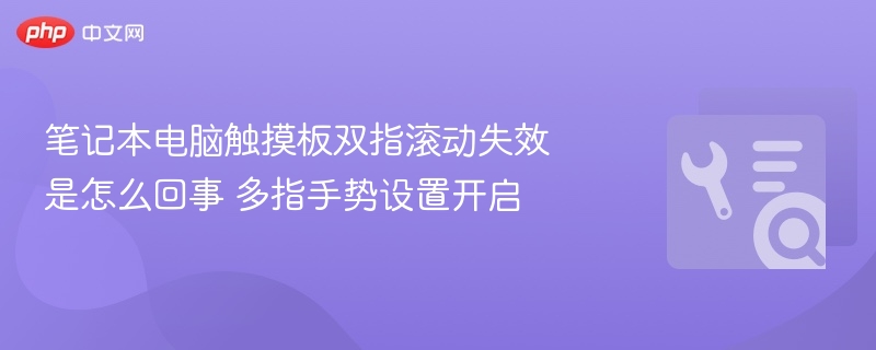 笔记本触摸板双指滚动失效原因及解决方法