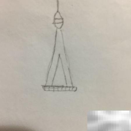 巴黎铁塔简笔画教学步骤