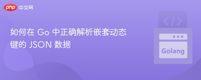 Go 中解析嵌套动态 JSON 键方法