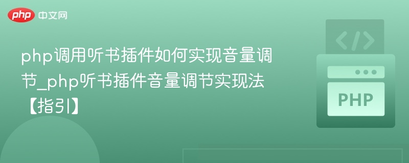 PHP调用听书插件如何调节音量