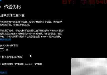 禁用Windows内容传递优化