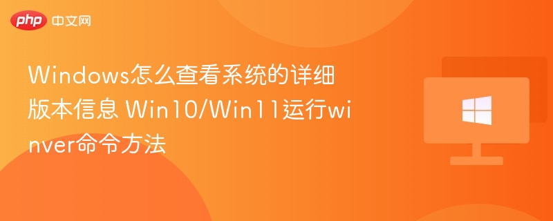 Win10/Win11查看系统版本详细方法